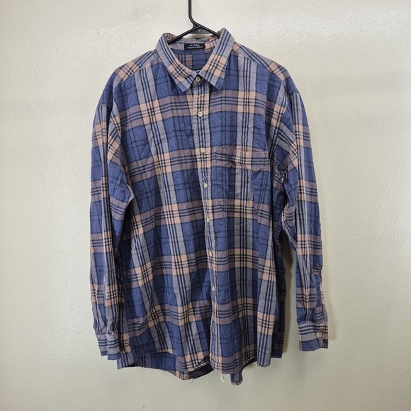 Vintage Burberrys Shirt‎ Men's XL Plaid Flannel Button-Down Made in USA - Picture 3 of 11